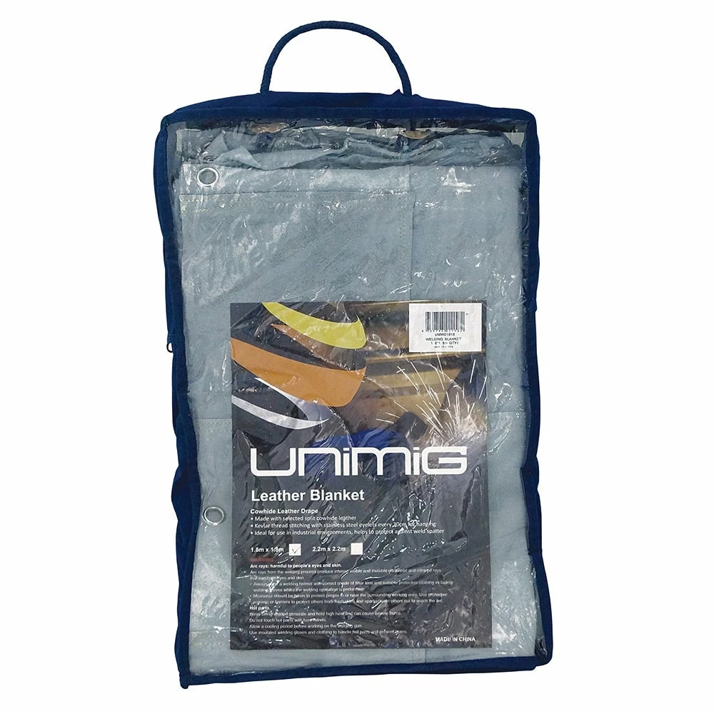 UNIMIG 2.2x2.2m Leather Welding Blanket UMWD2222 1 UNIMIG 2.2x2.2m Leather Welding Blanket UMWD2222