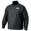 LINCOLN Black Cotton Fire Retardant Welding Jacket - Size L K2985-L