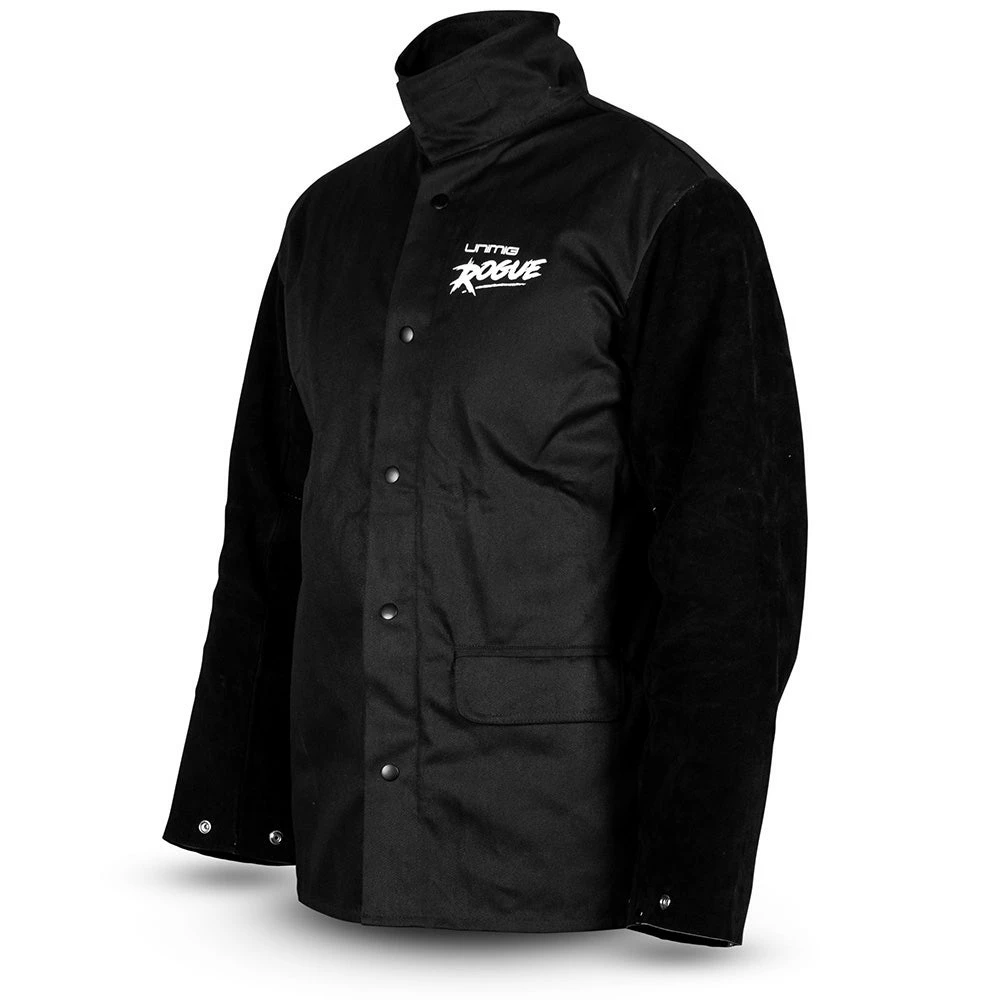 UNIMIG ROGUE Leather Sleeved Welding Jacket UMWJ-B-L 2 UNIMIG ROGUE Leather Sleeved Welding Jacket UMWJ-B-L - Image 2