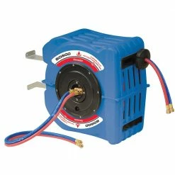 ALEMLUBE 6mm X 15m Oxy-Acetylene Steel Reel Action Hose SO600