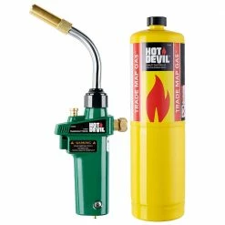 HOT DEVIL Map-Pro Cycl Head Auto Ign Brazing Torch Kit W/ Map HD030